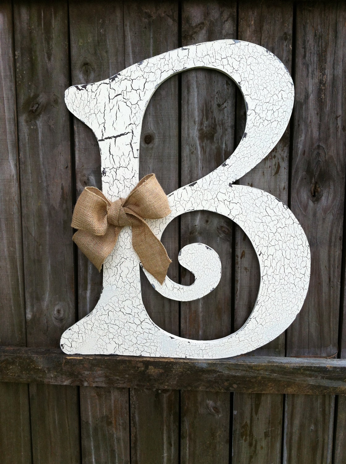 Wooden Letter B 2 ft tall Any Letter A - Z Vintage Style Hand Cut Shabby Chic Cottage Signs - Home Decor, Wedding sign