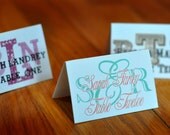 Custom Monogram Escort Cards / Place Cards