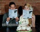 Mini Newspaper Wedding Program