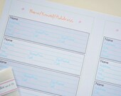 PHONE/ADDRESS- half size printable address book planner PDF template tangerine