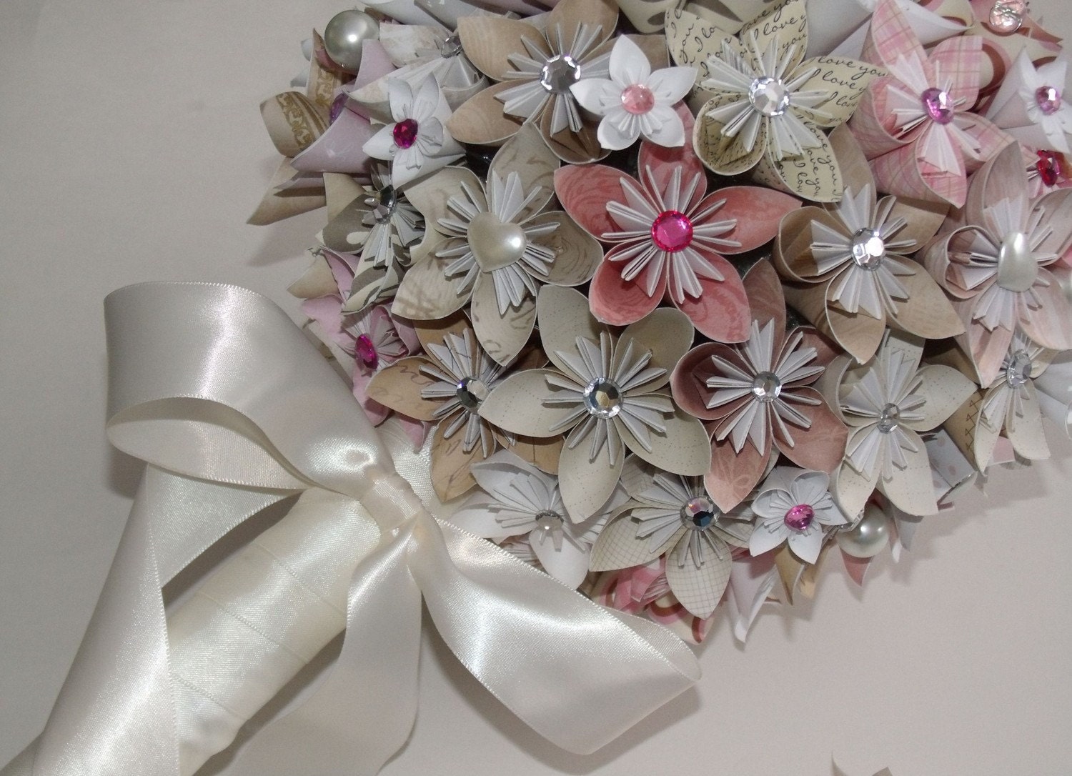 Vintage Romantic Topiary Paper Wedding Bouquet