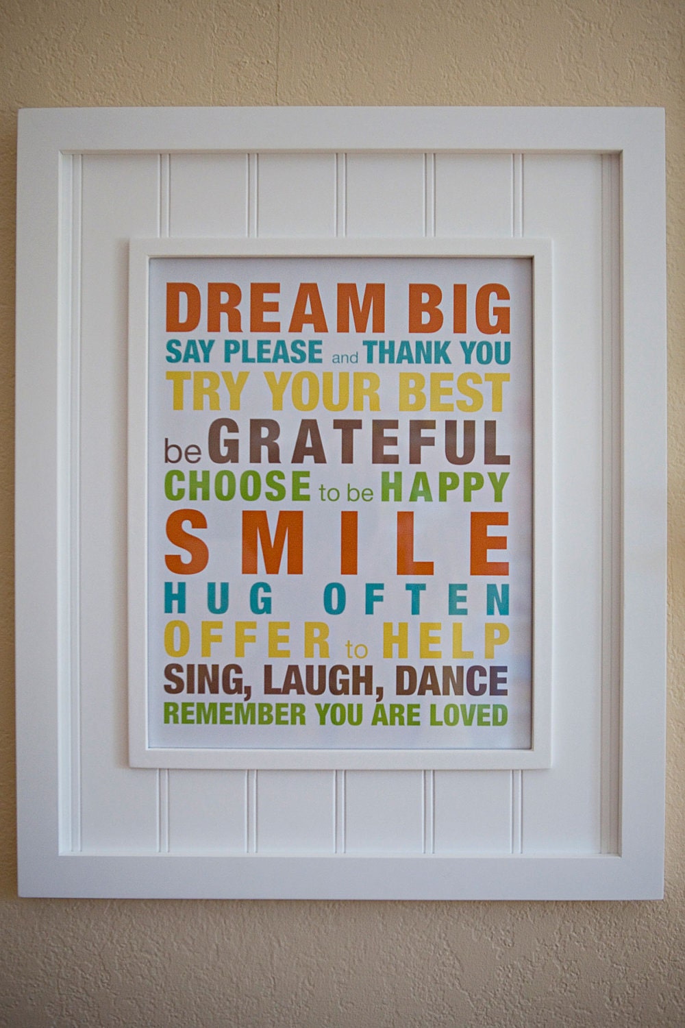 Subway Art Family Rules Print - Art Poster Print - Housewarming Gift - Kitchen Art - Christmas GIft -11"x14"