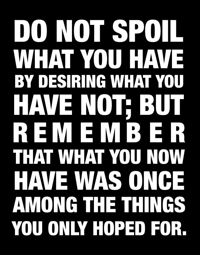 Do Not Spoil What You Have By Desiring What You Have Not - Inspirational Quote - Quote by Epicurus - 11"x14"
