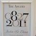 Wedding Date Family Name Print with Wedding Location/Numbers - Custom Wedding Gift - 8"x10"