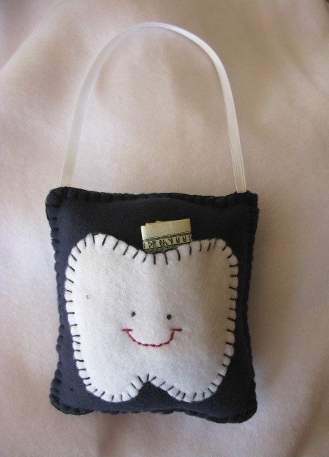 Navy Blue Tooth Fairy Pillow