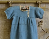 Vintage Girl's Knit Sweater Dress - MelroseAntiques