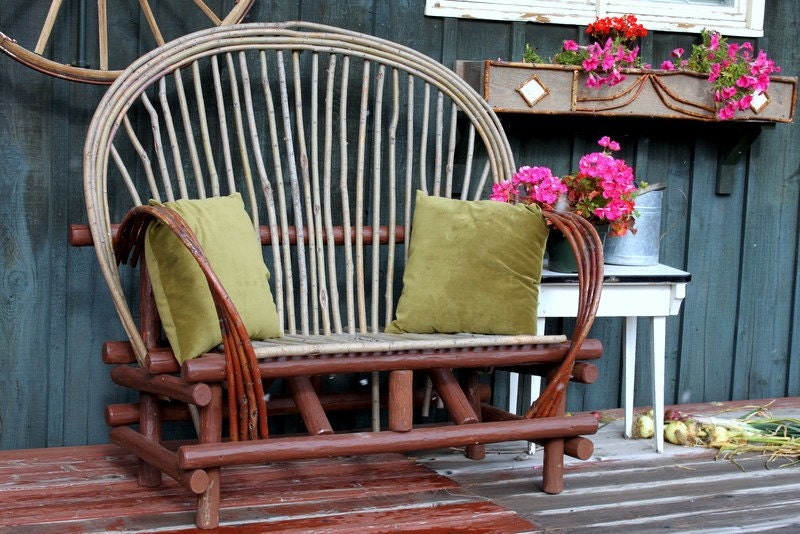 Woodland Romance Rustic Bent Willow Loveseat