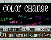 Add-On ONLY.  Color change to font for any of my Pre-made Photography or Small Business Logos