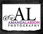 SALE :) Premade Logo Design for Photography or Boutique Business Hand Drawn Custom Pre-made, 2 Watermarks & Instructions  (Amanda Larson)