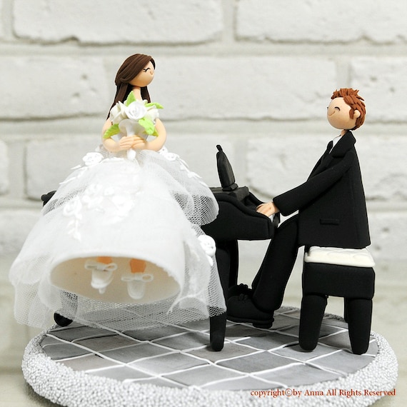 Piano wedding cake topper decoration gift keepsake