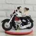 Harley Davidson Bike custom wedding cake topper, Decoration, Gift, Keepsake