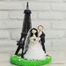 Paris Eiffel Tower personalized wedding cake topper Gift Decoration - Honymoon to Paris