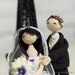 Paris Eiffel Tower personalized wedding cake topper Gift Decoration - Honymoon to Paris