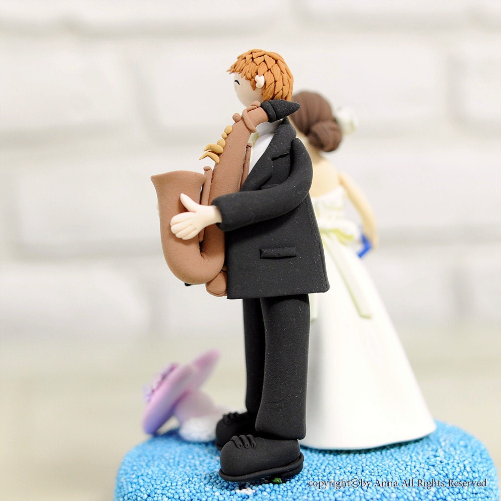 Teacher and music mania wedding cake topper gift decoration