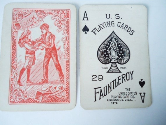 Antique Fauntleroy Deck of Cards - 1800s  Card Deck - Vintage Playing Cards - Vintage Card Game