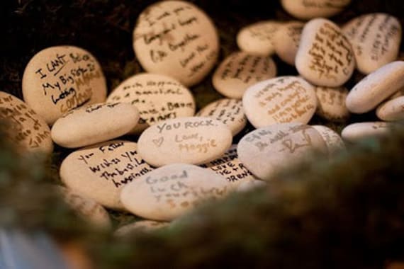 Wishing Stones - Guest Book Alternative - Neutrals - 60 Stones