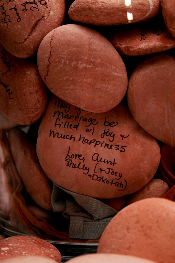Wishing Stones - Guest Book Alternative - Neutrals - 60 Stones