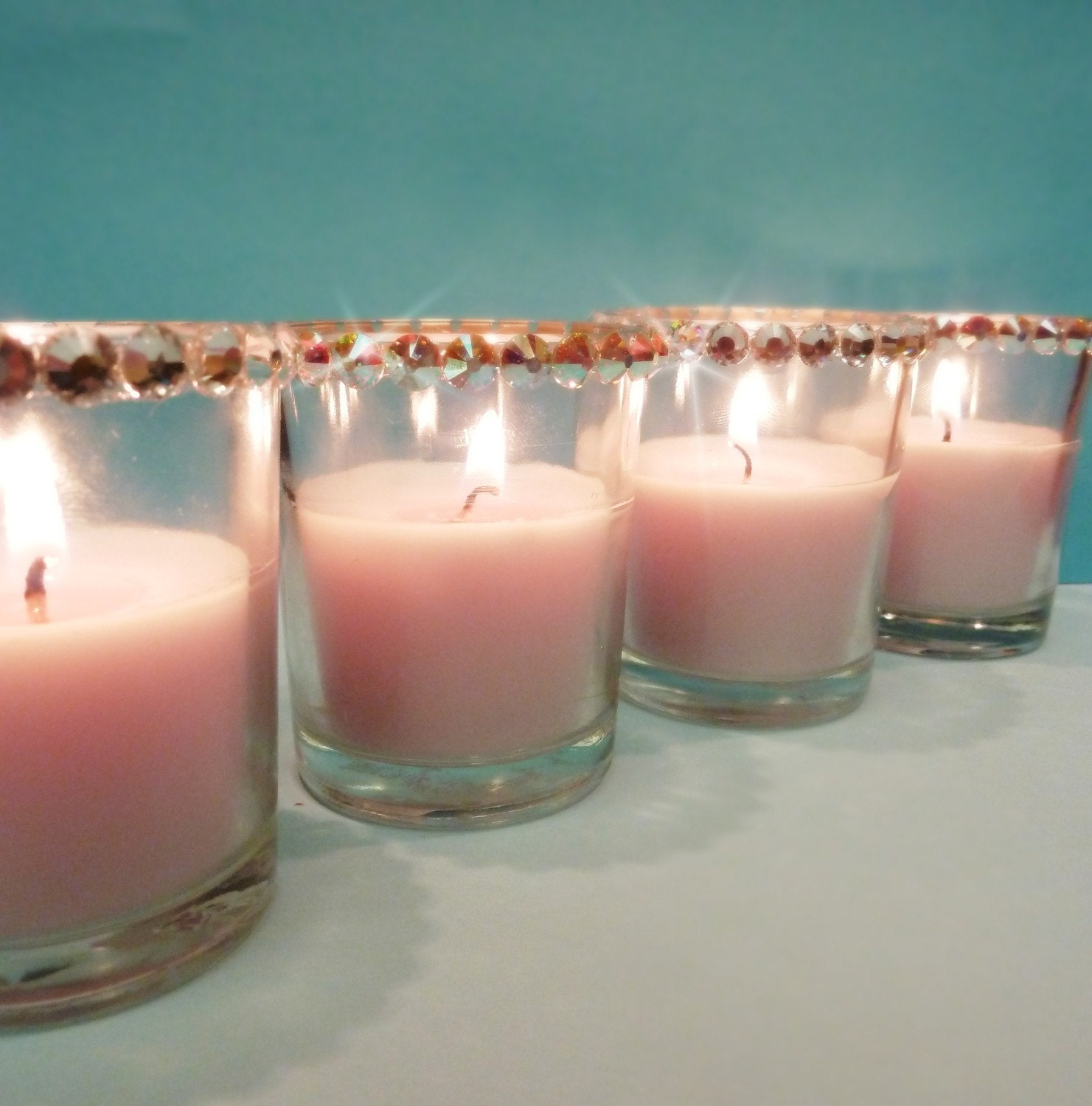 Swarovski Crystal Votive Candles - Chic Couture Wedding Accessory Votives For Your FABULOUS Wedding Reception