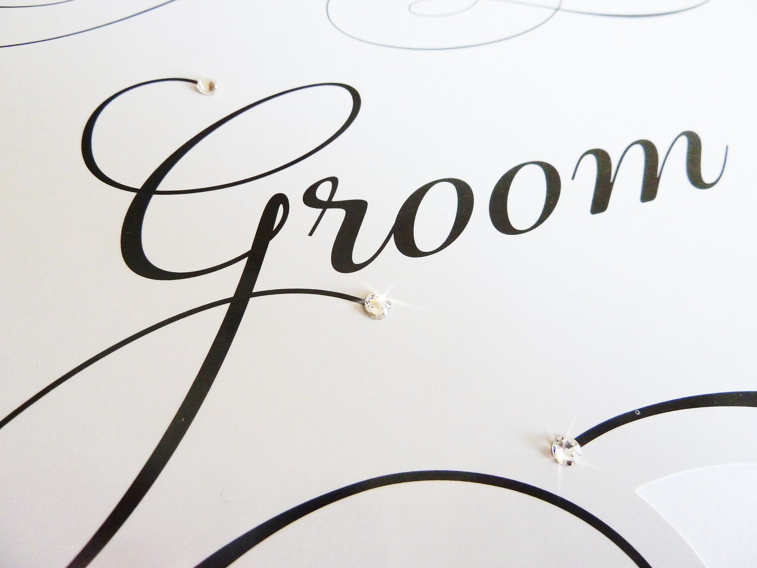 Wedding Chair Signs - Bride and Groom - Wedding Reception Decoration