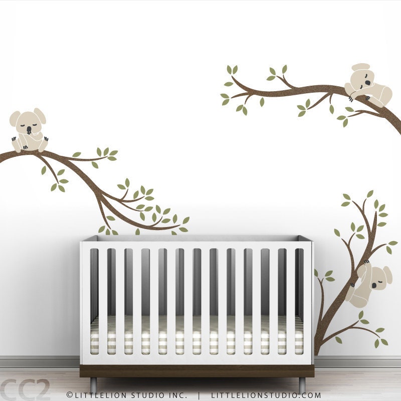 Koala Tree Branches Wall Decal by LittleLion Studio