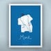 Nursery art print elephant custom hand lettering name nursery decor children's wall art decor - Unframed 11 3/4 x 15 3/4" - King Elephant