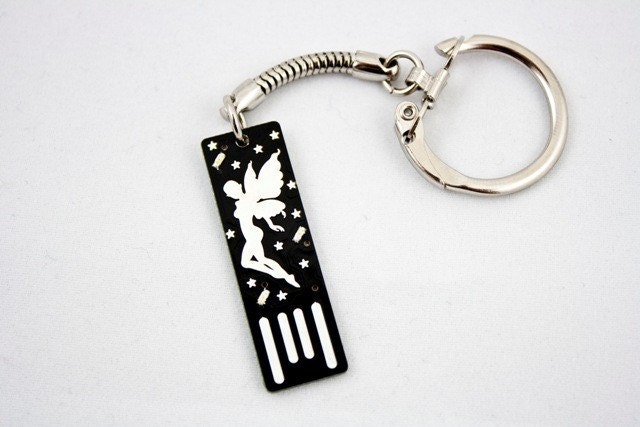 FairyUSB Circuit Board Keychain in Black - Lights Up