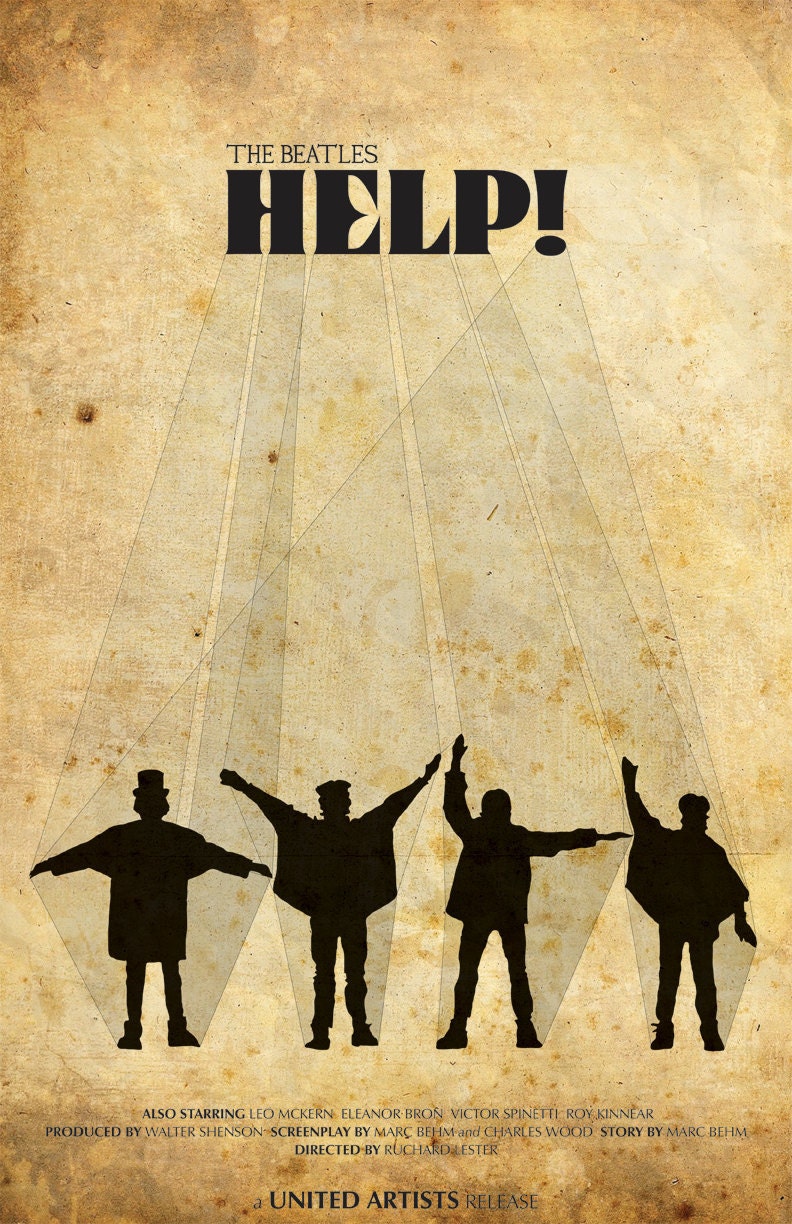 The Beatles Musical Print: Help - 11x17 Movie Poster Art