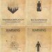 Any 5 Fringe Science Fiction Inspired Iconography Poster Series - 11x17 Vintage Warning Posters