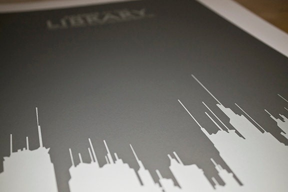 Silence in the Library // Doctor Who Poster // 11x17 Minimalist Geek Art Print