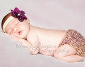 Plum Purple Delphinium Flower Headband