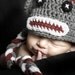 Sock Monkey Baby Hat Grey,White, and Red