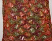 Knit Scarf Pattern:  Beaded Lacy Scarf