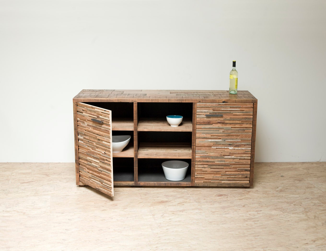 Reclaimed Wood and Iron 'Pyrenees' Sideboard Media Cabinet