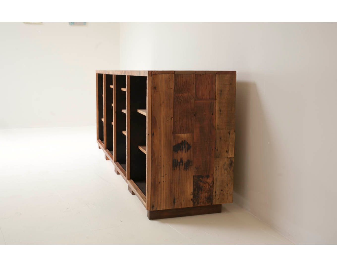 Elegant and Minimal, Old Growth Credenza Handcrafted with Historic Timbers 'Hearst Cabinet'