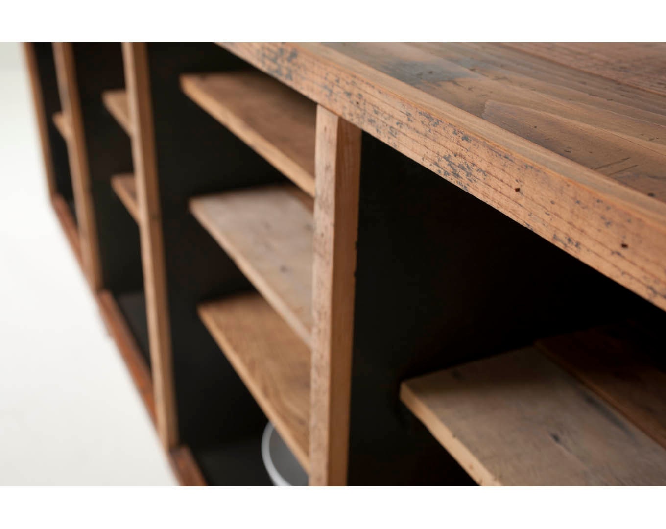 Elegant and Minimal, Old Growth Credenza Handcrafted with Historic Timbers 'Hearst Cabinet'
