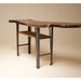 Reclaimed, Naturally Fallen Black Walnut and Blackened Steel Kitchen Island