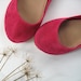 Magenta Soft Leather Handmade Ballet Flats