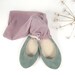 Dusty Cold Gray Handmade Ballet Flats