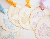 Easter Egg Gift Tags Pastel Lavender Orange Aqua Easter Gift Tags