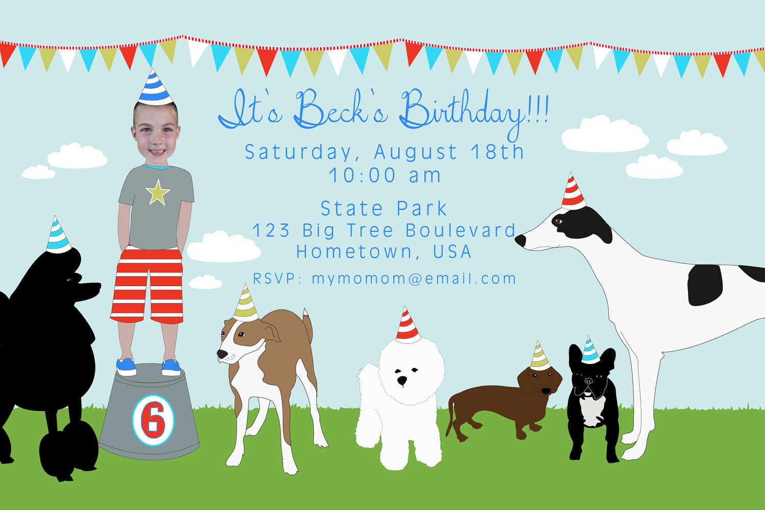 Dog Invitation -  Printable and Personalized