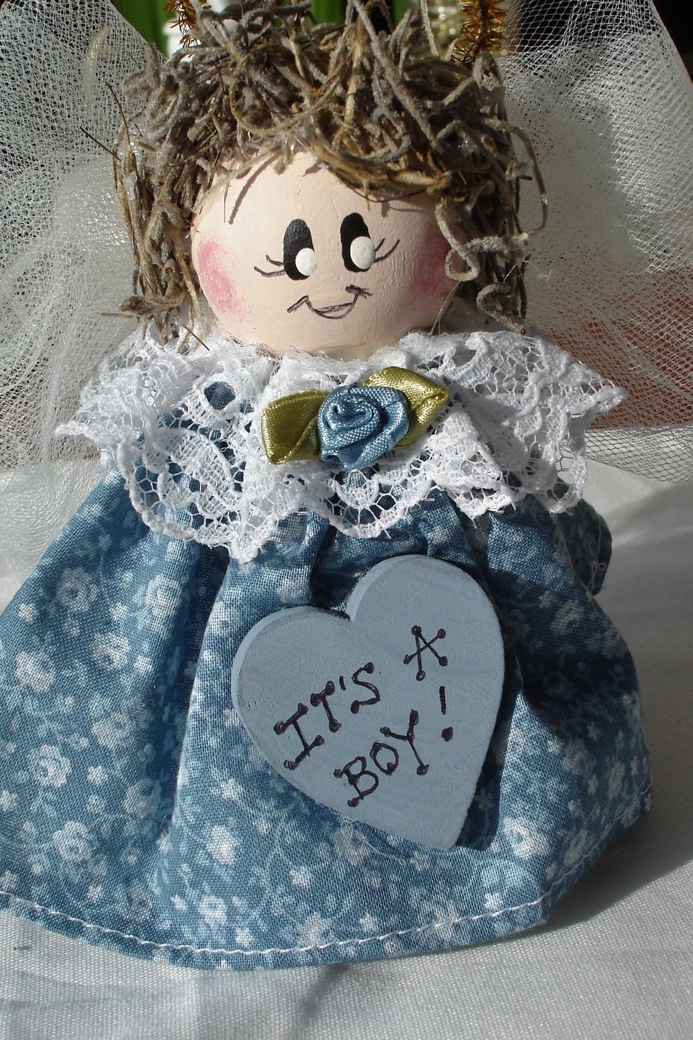 It's a Boy Birth Announcement Angel