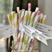 Colorful Straws with White Flags