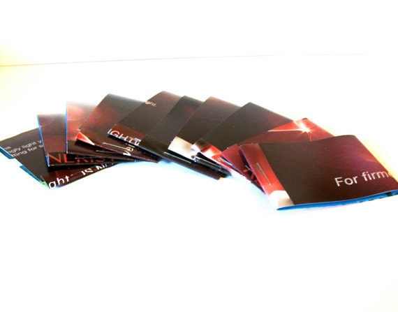 50% off Dark Red Matchbook Notebooks Note Pads Set of 10 Recycled Covers Ready To Ship