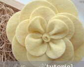 Felt Flower Pattern Tutorial - "Gardenia" - PDF Instructions emailed to you within 24 hours - do-it-yourself How To Directions