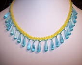 Handmade Fiber Optic Glass Necklace
