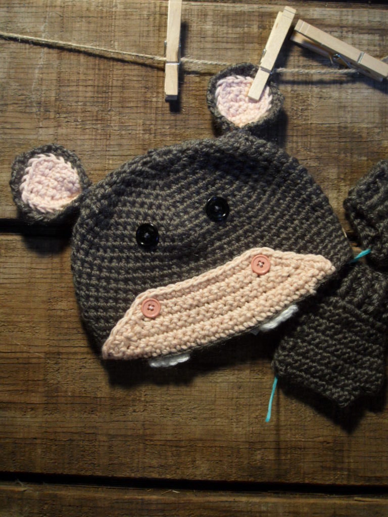 Hippo Hat Crochet Beanie
