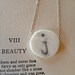 monogram scrimshaw necklace: J