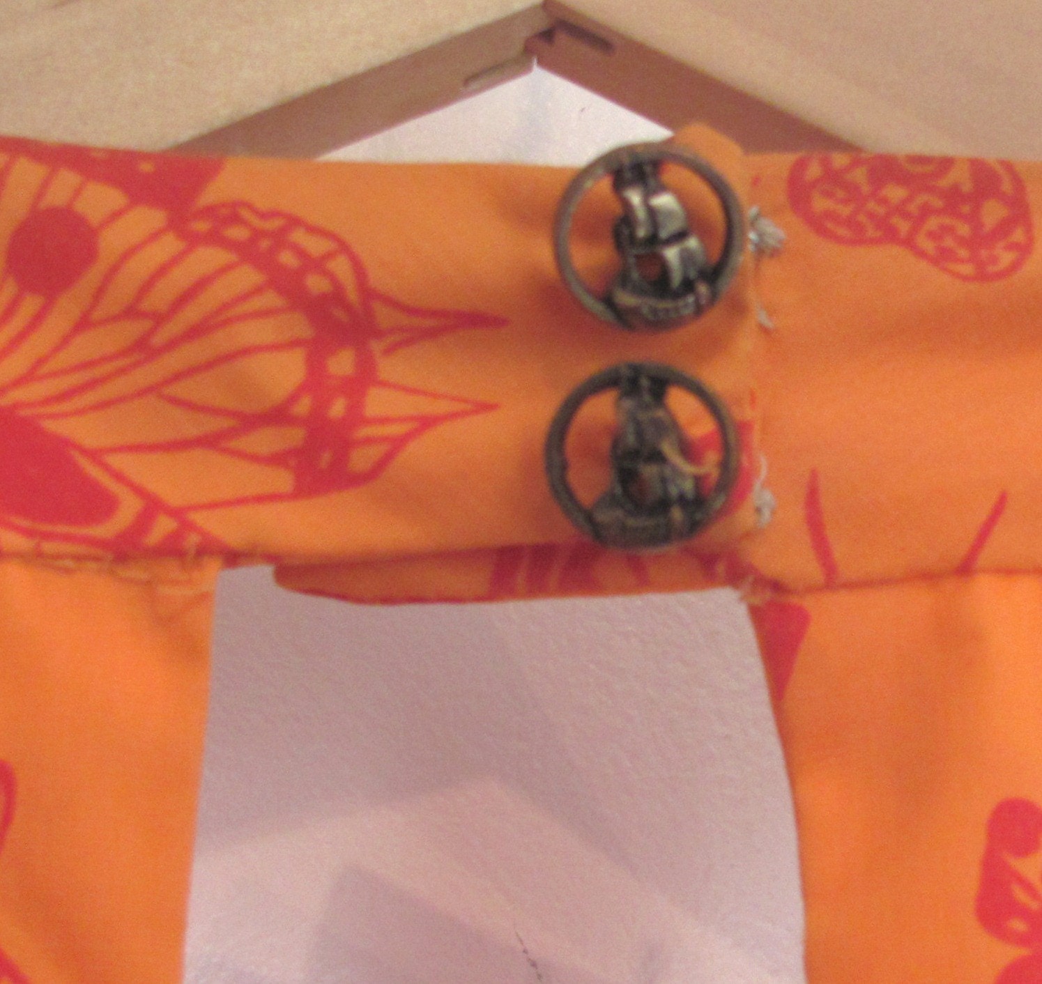 Bees and Butterflies Maxi Dress / Bright Orange Summer Dress
