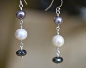 Pearl and Hematite Charity Earrings