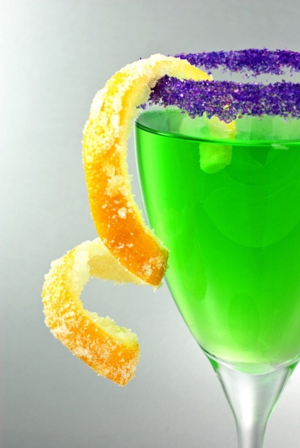 Cocktail sugar rimmer - purple, pink margaritas, martinis - recipes included